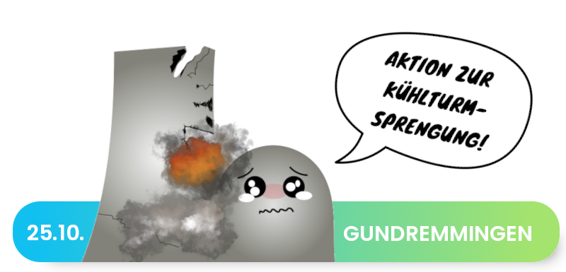 Aktion zur Kühlturnsprengung Gundremmingen 25.10.